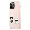 Karl Lagerfeld KLHMP13XSSKCI iPhone 13Pro Max 6,7 hardcase jasnoróżowy/light pink Silicone Ikonik Karl & Choupette Magsafe