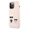 Karl Lagerfeld KLHMP13XSSKCI iPhone 13 Pro Max 6,7 hardcase jasnoróżowy/light pink Silicone Ikonik Karl & Choupette Magsaf