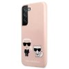 Karl Lagerfeld KLHCS22MSSKCI S22+ S906hardcase jasno różowy/light pink Silicone Ikonik Karl & Choupette
