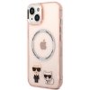 Karl Lagerfeld KLHMP14MHKCP iPhone 14 Plus / 15 Plus 6,7 hardcase różowy/pink Karl & Choupette Aluminium Magsafe