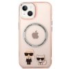 Karl Lagerfeld KLHMP14MHKCP iPhone 14 Plus / 15 Plus 6,7 hardcase różowy/pink Karl & Choupette Aluminium Magsafe
