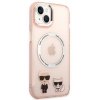 Karl Lagerfeld KLHMP14MHKCP iPhone 14 Plus / 15 Plus 6,7 hardcase różowy/pink Karl & Choupette Aluminium Magsafe