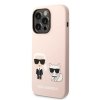 Karl Lagerfeld KLHMP14LSSKCI iPhone 14 Pro 6,1 hardcase jasnoróżowy/light pink Silicone Karl & Choupette Magsafe