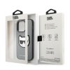 Karl Lagerfeld KLHCP14LSAPCHG iPhone 14 Pro 6,1 hardcase srebrny/silver Saffiano Choupette Head Patch