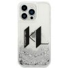 Karl Lagerfeld KLHCP14LLBKLCS iPhone 14Pro 6,1 srebrny/silver hardcase Liquid Glitter Big KL