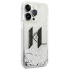 Karl Lagerfeld KLHCP14LLBKLCS iPhone 14Pro 6,1 srebrny/silver hardcase Liquid Glitter Big KL