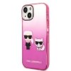 Karl Lagerfeld KLHCP14STGKCP iPhone 14 / 15 / 13 6,1 hardcase różowy/pink Gradient Ikonik Karl & Choupette