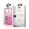 Karl Lagerfeld KLHCP14LTGKCP iPhone 14 Pro 6,1 hardcase różowy/pink Gradient Ikonik Karl & Choupette