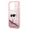 Karl Lagerfeld KLHCP14LLNKHCP iPhone 14 Pro 6,1 różowy/pink hardcase Glitter Karl Head