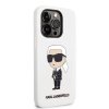 Karl Lagerfeld KLHCP14LSNIKBCH iPhone 14 Pro 6,1 hardcase biały/white Silicone Ikonik