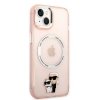 Karl Lagerfeld KLHMP14MHNKCIP iPhone 14 Plus / 15 Plus 6,7 hardcase różowy/pink Iconic Karl&Choupette Magsafe