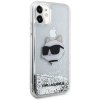 Karl Lagerfeld KLHCN61LNCHCS iPhone 11/XR srebrny/silver hardcase Glitter Choupette Head
