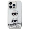 Karl Lagerfeld KLHCP14LLDHKCNS iPhone 14 Pro 6.1 srebrny/silver hardcase Liquid Glitter Karl & Choupette Heads