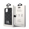 Karl Lagerfeld KLHCP15SPKLPKLK iPhone 15 / 14 / 13 6.1 czarny/black hardcase Leather Monogram Hot Stamp Metal Logo