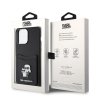 Karl Lagerfeld KLHCP15XSAPKCNPK iPhone 15 Pro Max 6.7 czarny/black hardcase Saffiano Cardslot KC Metal Pin