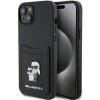 Karl Lagerfeld KLHCP15SSAPKCNPK iPhone 15 / 14 / 13 6.1 czarny/black hardcase Saffiano Cardslot Karl&Choupette Metal Pin