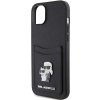 Karl Lagerfeld KLHCP15SSAPKCNPK iPhone 15 / 14 / 13 6.1 czarny/black hardcase Saffiano Cardslot Karl&Choupette Metal Pin