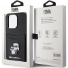 Karl Lagerfeld KLHCP15LSAPKCNPK iPhone 15 Pro 6.1 czarny/black hardcase Saffiano Cardslot Karl&Choupette Metal Pin