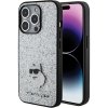 Karl Lagerfeld KLHCP15XGCNPSG iPhone 15 Pro Max 6.7 srebrny/silver hardcase Fixed Glitter Choupette Logo Metal Pin