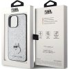 Karl Lagerfeld KLHCP15XGCNPSG iPhone 15 Pro Max 6.7 srebrny/silver hardcase Fixed Glitter Choupette Logo Metal Pin