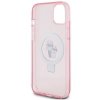 Karl Lagerfeld KLHMP15SHMRSKCP iPhone 15 / 14 / 13 6.1 różowy/pink hardcase Ring Stand Karl&Choupettte MagSafe