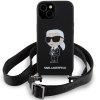 Karl Lagerfeld KLHCP15SSCBSKNK iPhone 15 / 14 / 13 6.1 hardcase czarny/black Crossbody Silicone Ikonik