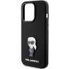 Karl Lagerfeld KLHCP15XSMHKNPK iPhone 15 Pro Max 6.7 czarny/black Silicone Ikonik Metal Pin