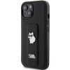 Karl Lagerfeld KLHCP15SGSACHPK iPhone 15 / 14 / 13 6.1 czarny/black hardcase Gripstand Saffiano Choupette Pins