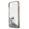 Karl Lagerfeld KLHCN61LKCNSK iPhone 11 / Xr 6.1 transparent hardcase Liquid Glitter Choupette