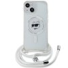 Karl Lagerfeld KLHMP13MHCCHNT iPhone 13 / 14 / 15 6.1 hardcase transparent IML Choupette Head & Cord Magsafe