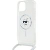 Karl Lagerfeld KLHMP13MHCCHNT iPhone 13 / 14 / 15 6.1 hardcase transparent IML Choupette Head & Cord Magsafe