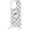 Karl Lagerfeld KLHMP15LHCKCKLCT iPhone15 Pro 6.1 transparent hardcase IML Crossbody Monogram Karl & Choupette Head MagSafe