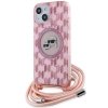 Karl Lagerfeld KLHMP15SHCKCKLCP iPhone 15 / 14 / 13  6.1 różowy/pink hardcase IML Crossbody Monogram Karl & Choupette Head