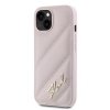 Karl Lagerfeld KLHCP15MPQDSMGP iPhone 15 Plus / 14 Plus 6.7 różowy/pink hardcase Diagonal Quilted Script