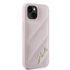 Karl Lagerfeld KLHCP15MPQDSMGP iPhone 15 Plus / 14 Plus 6.7 różowy/pink hardcase Diagonal Quilted Script