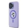 Karl Lagerfeld KLHMP15XSCMKCRHU iPhone 15 Pro Max 6.7 fioletowy/purple hardcase Silicone Karl&Choupette Heads Ring MagSafe