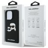 Karl Lagerfeld KLHMP16LSKCHPPLK iPhone16 Pro 6.3 czarny/black hardcase Silicone Double Heads Print MagSafe