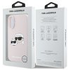 Karl Lagerfeld KLHMP16SSKCHPPLP iPhone16 6.1 różowy/pink hardcase Silicone Double Heads Print MagSafe