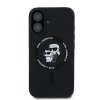 Karl Lagerfeld KLHMP16MSCMKCRHK iPhone16 Plus 6.7 czarny/black hardcase Silicone Karl&Choupette Ring MagSafe