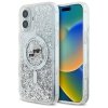 Karl Lagerfeld KLHMP16SLGKCSGH iPhone16 6.1 hardcase transparent Liquid Glitter Karl&Choupette Head Magsafe