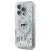 Karl Lagerfeld KLHMP16LLGCHSGH iPhone16 Pro 6.3 hardcase transparent Liquid Glitter Choupette Head Magsafe