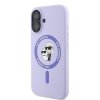 Karl Lagerfeld KLHMP16SSCMKCRHU iPhone16 6.1 fioletowy/purple hardcase Silicone Karl&Choupette Ring MagSafe