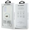 Karl Lagerfeld KLHMP16SLGKISGH iPhone 16 6.1 hardcase transparent Liquid Glitter Karl Head Magsafe