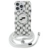Karl Lagerfeld KLHMP16XHCKCKLCT iPhone   16 Pro Max 6.9 transparent hardcase IML Crossbody Monogram Karl & Choupette Head 
