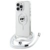 Karl Lagerfeld KLHMP16LHCCHNT iPhone 16  Pro 6.3 hardcase transparent IML Choupette Head & Cord Magsafe