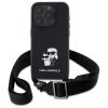 Karl Lagerfeld KLHCP16LSAKCPBK iPhone 16 Pro 6.3 czarny/black hardcase Saffiano Karl&Choupette Metal Pin CBDY Strap