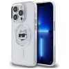 Karl Lagerfeld KLHMP14LHLSCHH iPhone 14  Pro 6.1 biały/white hardcase IML Metal Choupette Head MagSafe