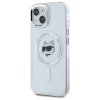 Karl Lagerfeld KLHMP15MHLSCHH iPhone 15  Plus 6.7 biały/white hardcase IML Metal Choupette Head MagSafe