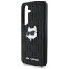 Etui Karl Lagerfeld Leather Monogram Pin Logo Choupette Head do Samsung Galaxy S25+ czarny