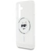 Etui Karl Lagerfeld Button Choupette     Head Printed Logo MagSafe do Samsung Galaxy S25 biały